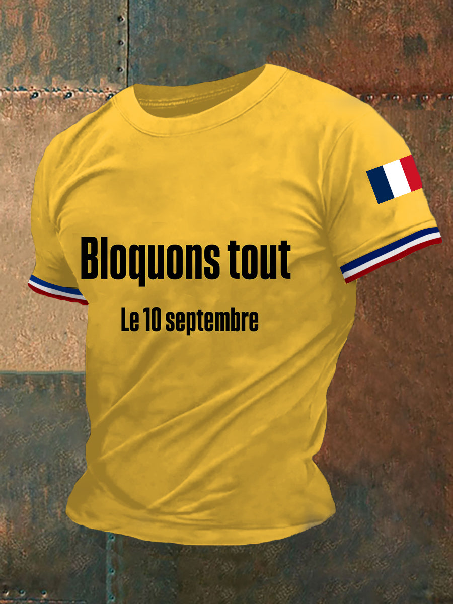 T-shirt à manches courtes Bloquons tout Homme