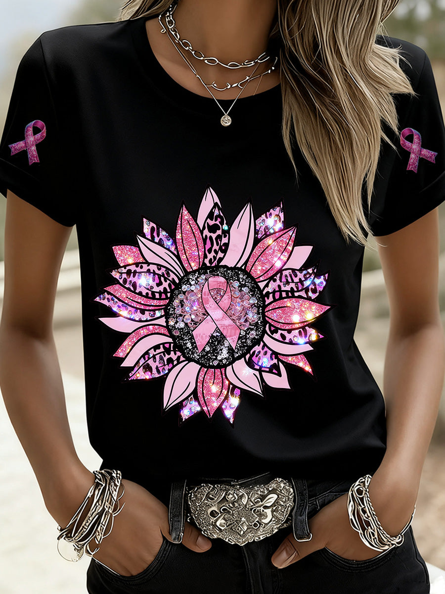 T-shirt commémoratif à imprimé animal pour femme