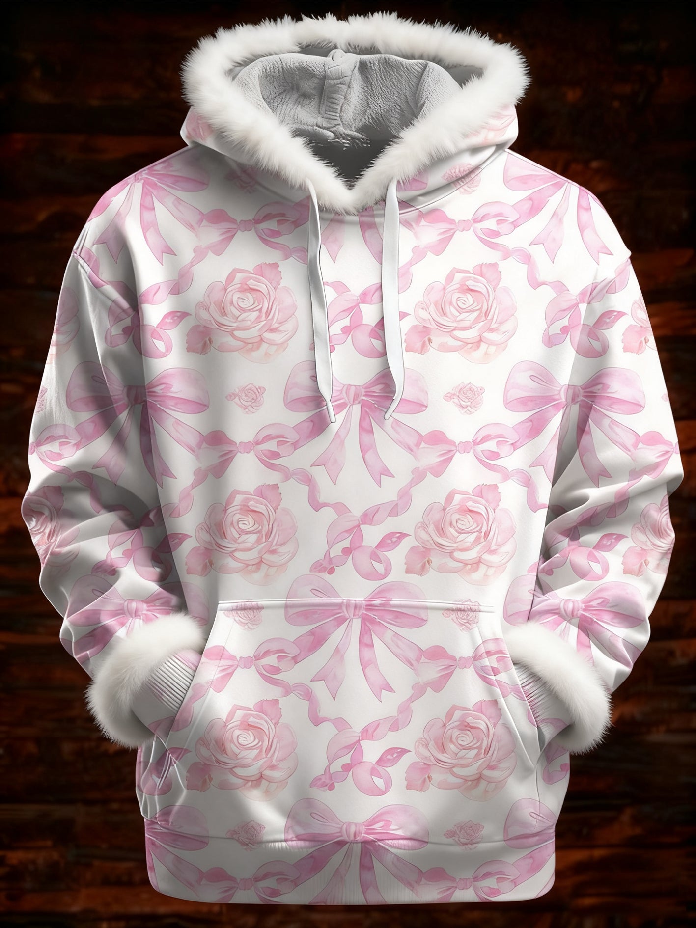 Sweat Femme Rose Imprimé Cancer Du Sein