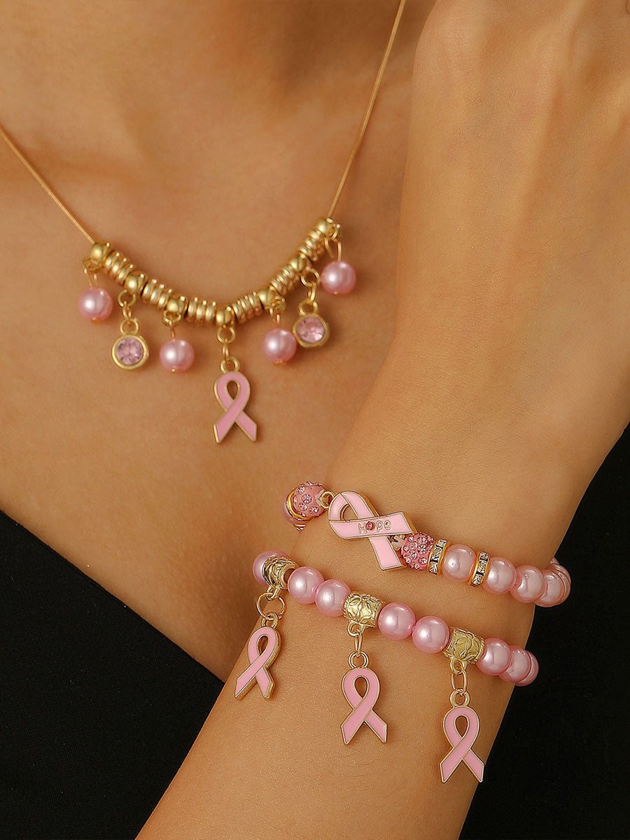 Sensibilisation au cancer du sein Accessoires ruban rose pour femmes