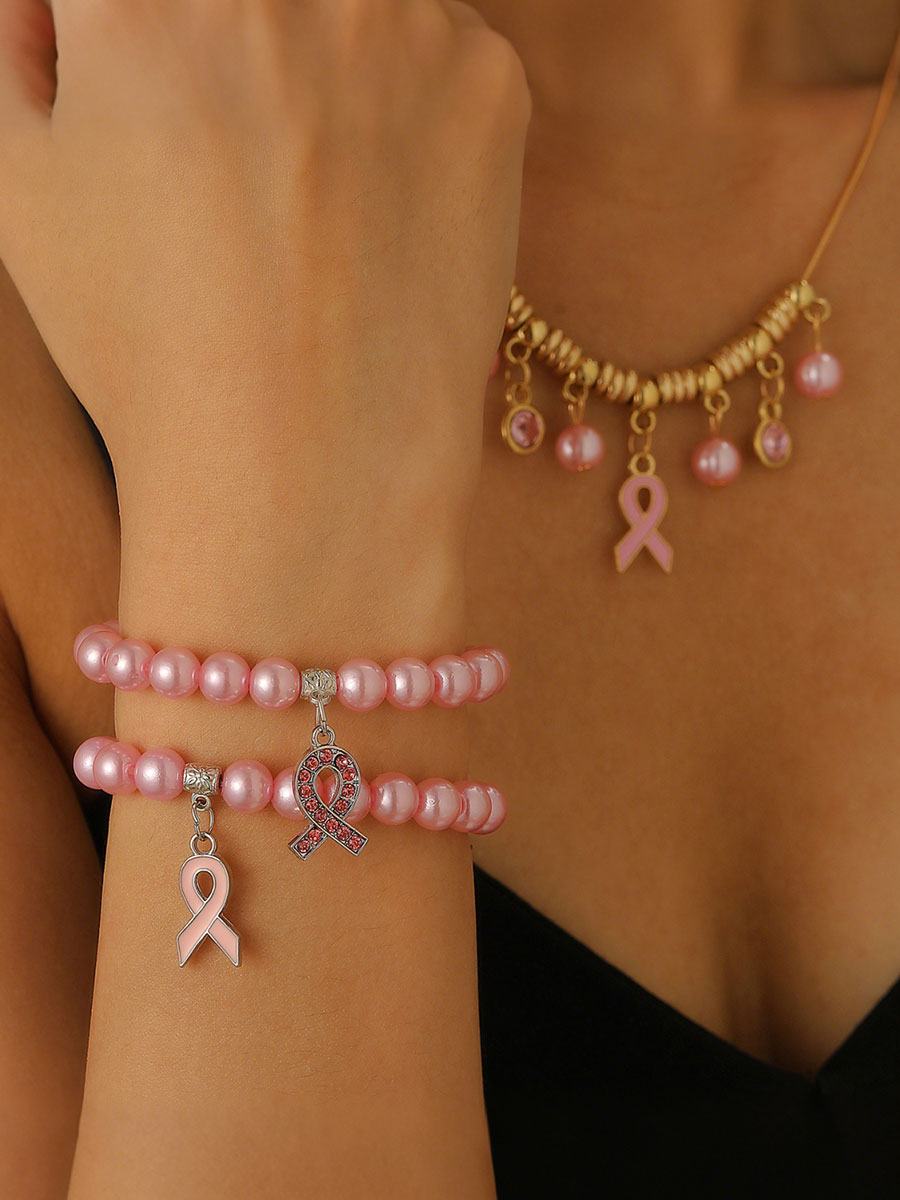 Sensibilisation au cancer du sein Accessoires ruban rose pour femmes