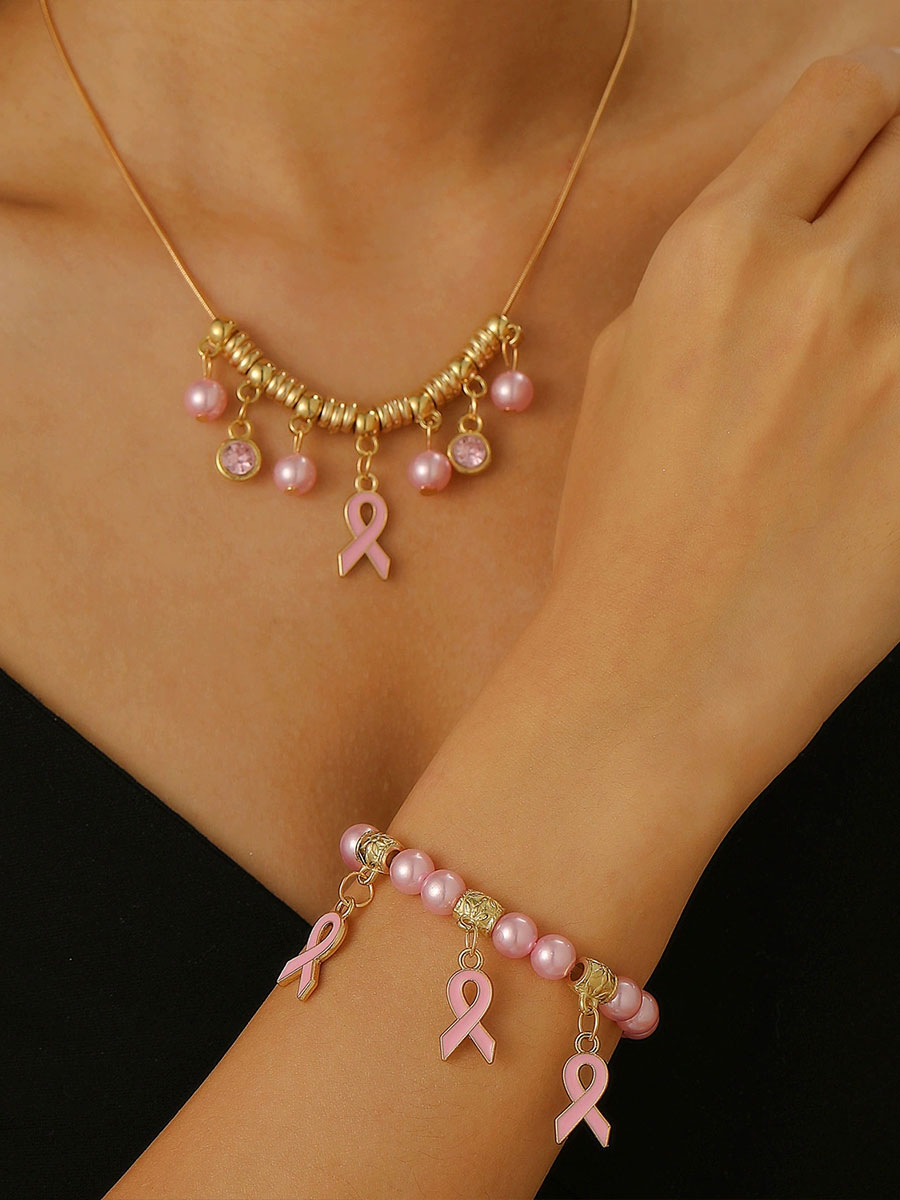 Sensibilisation au cancer du sein Accessoires ruban rose pour femmes