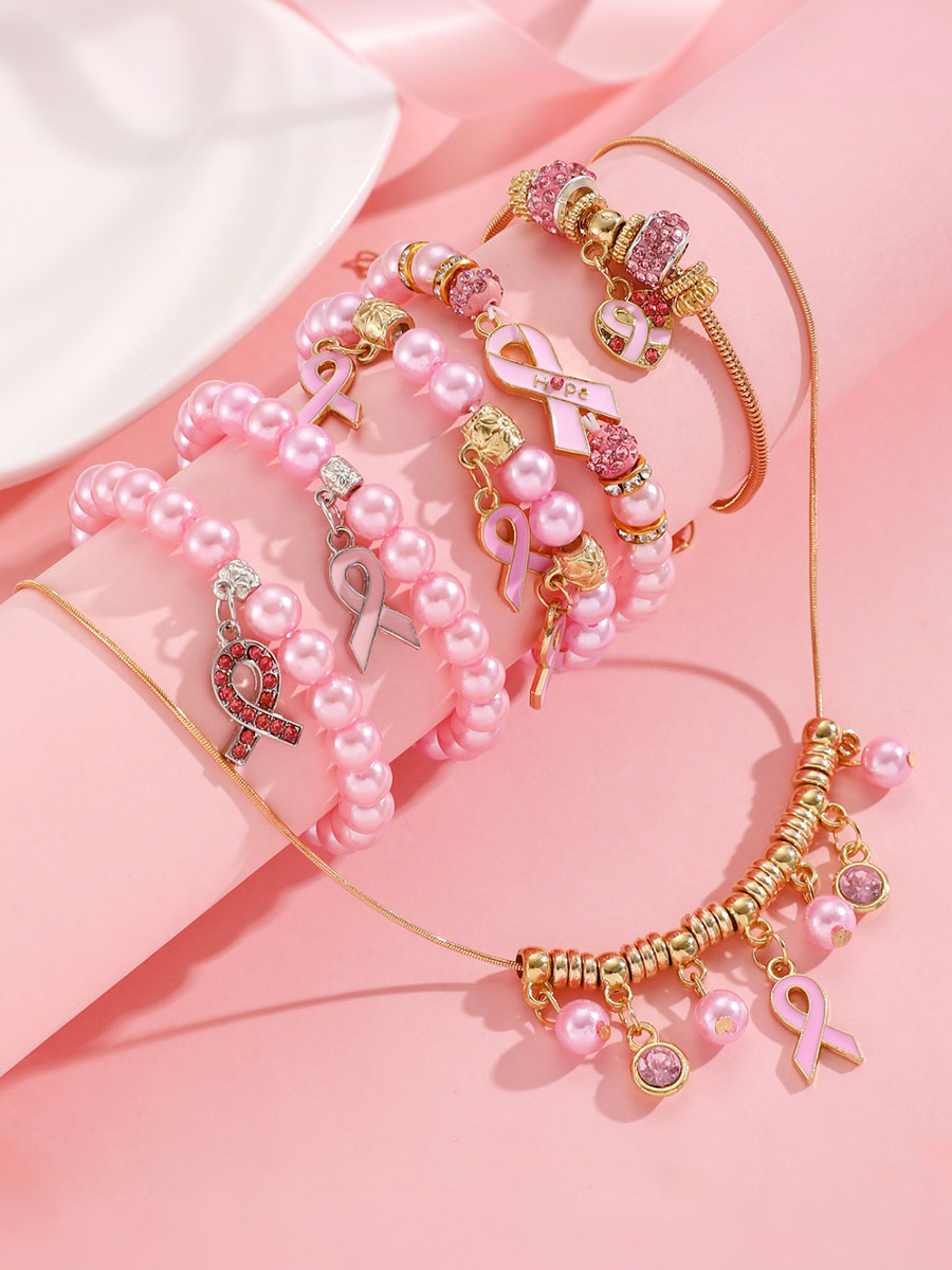 Sensibilisation au cancer du sein Accessoires ruban rose pour femmes