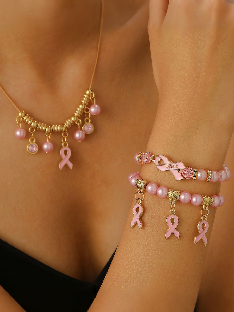 Sensibilisation au cancer du sein Accessoires ruban rose pour femmes