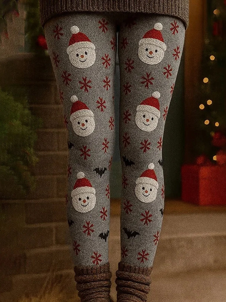 Noël bonhomme de neige Art Leggings confortables pour femmes