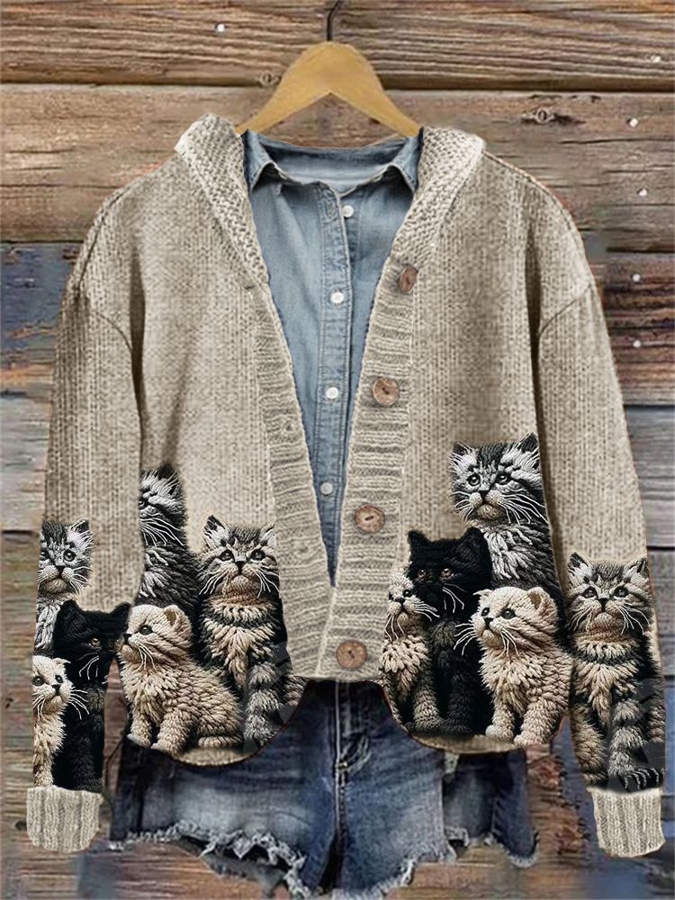 Cardigan imprimé animal pour femmes