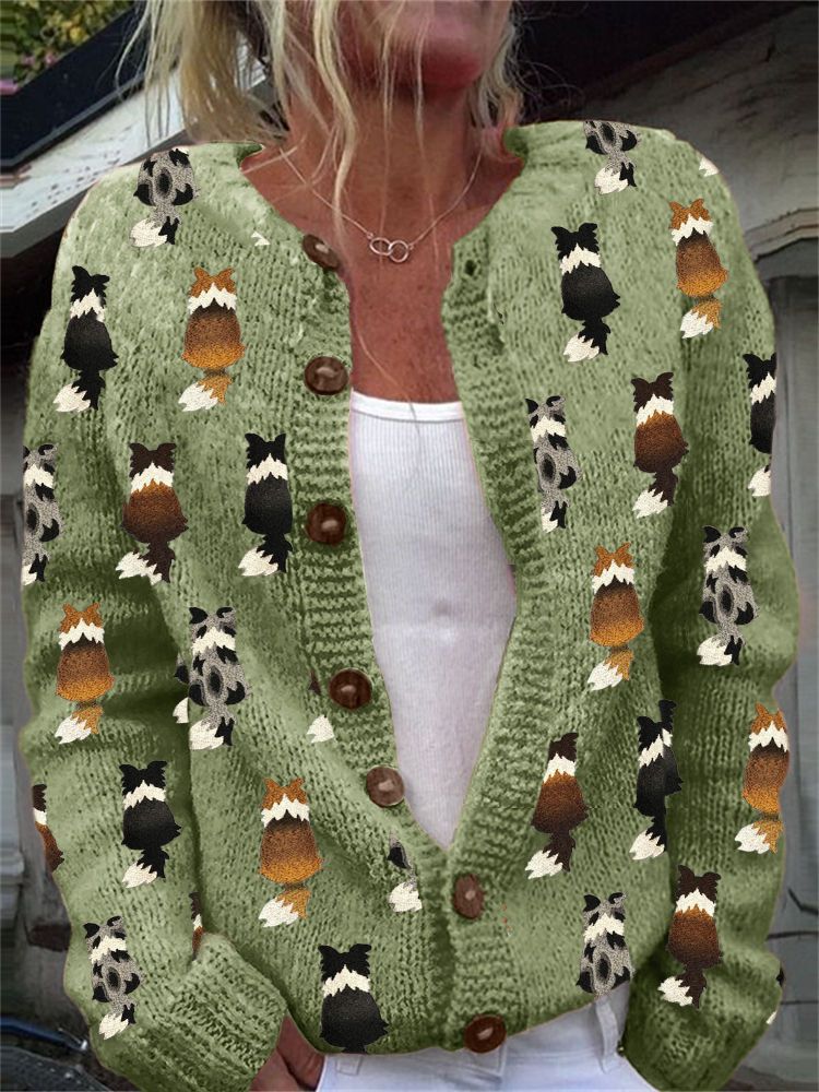 Cardigan imprimé animal pour femmes