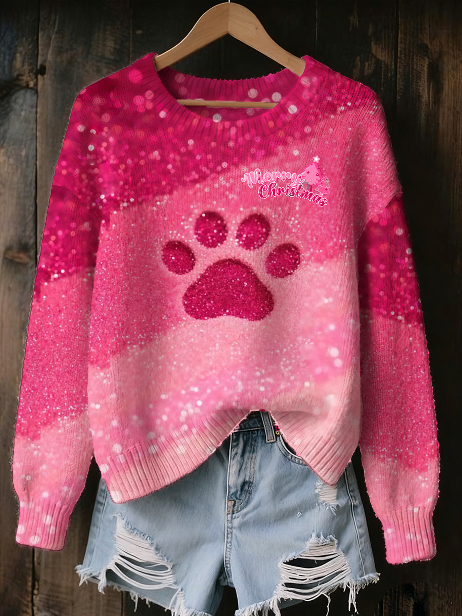 Pull Femme Souvenir Imprimé Art de Noël