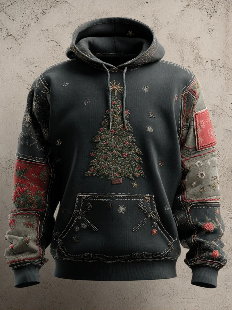 Hoodie de Noël des hommes avec des poches