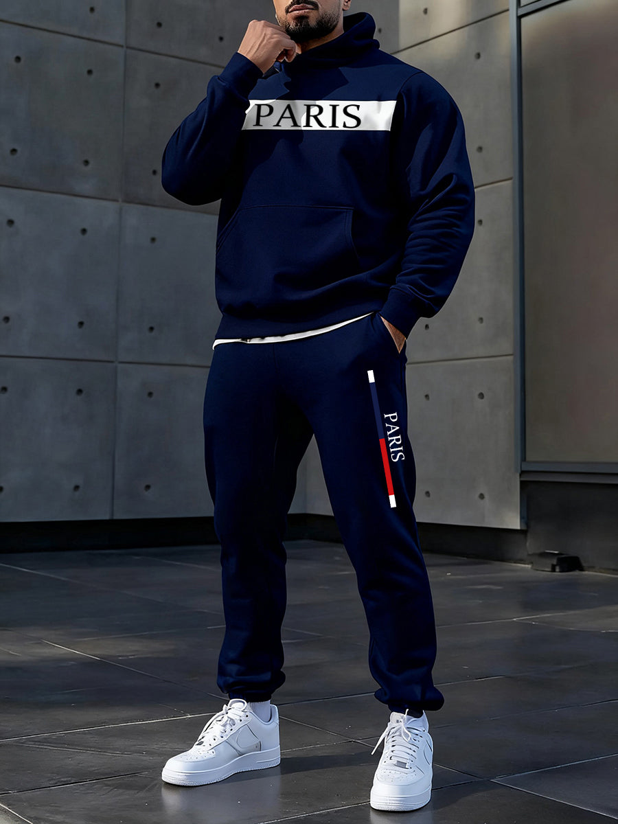 Hoodie occasionnel des hommes et l'ensemble de pantalon