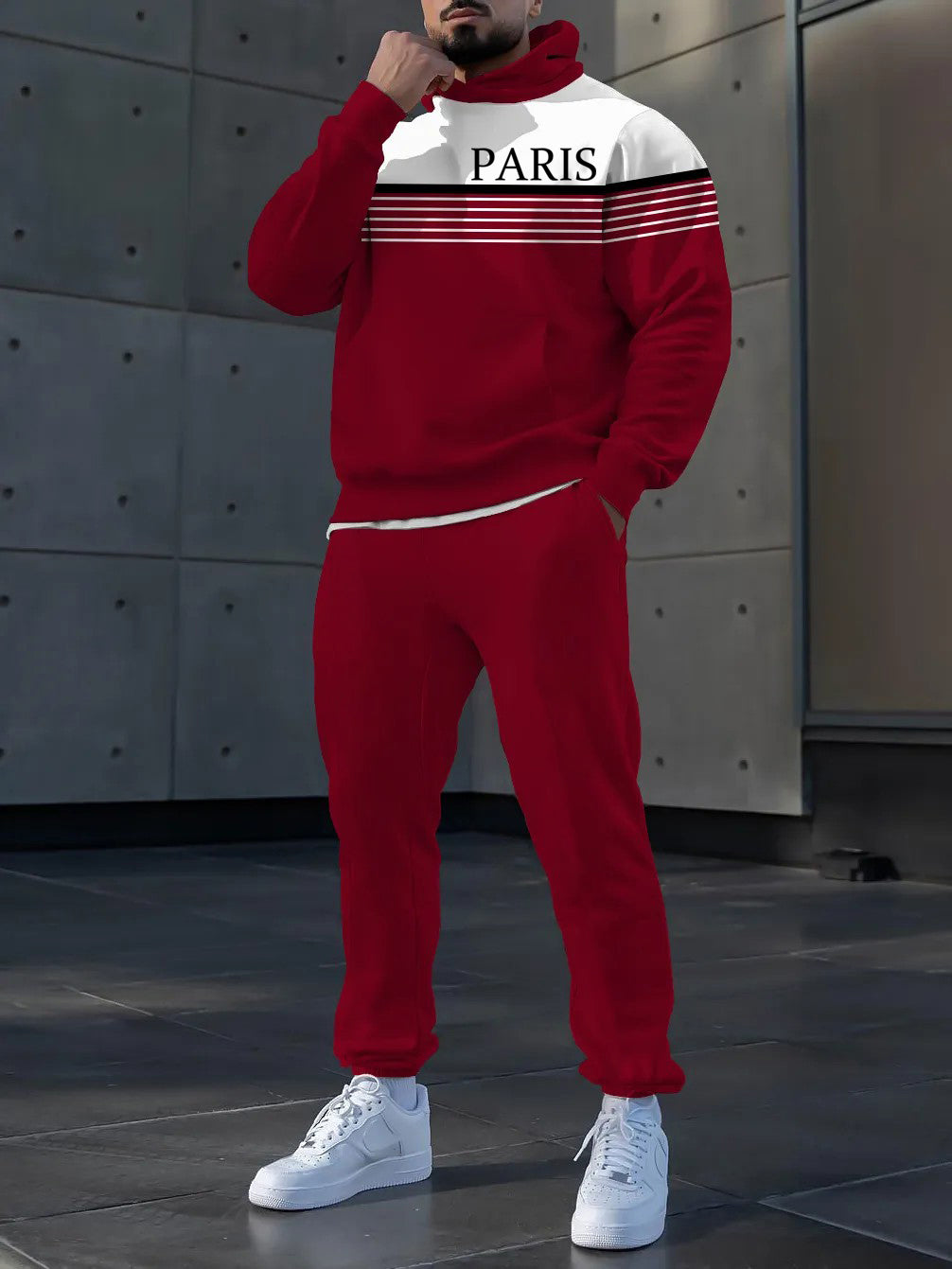 Hoodie occasionnel des hommes et l'ensemble de pantalon