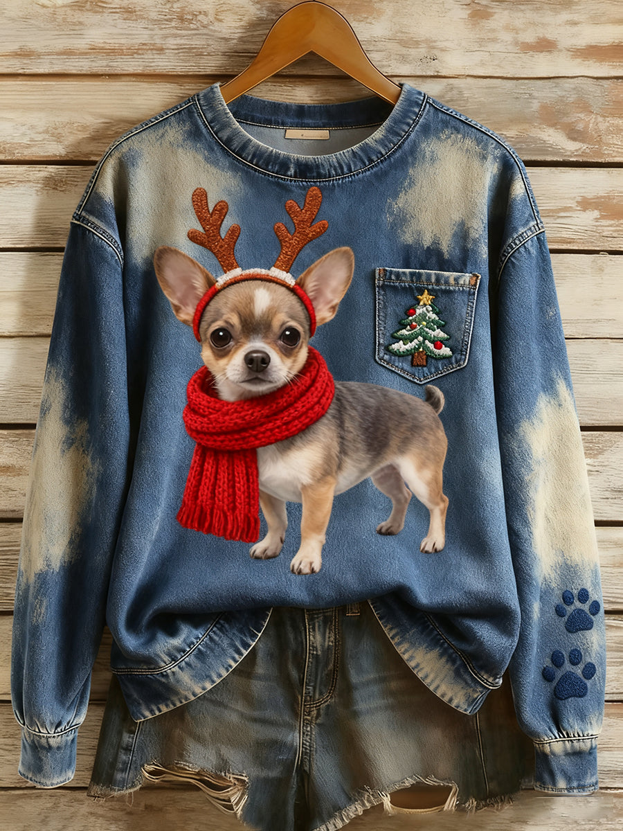 Haut en tricot de confort à imprimé animal vintage pour femme