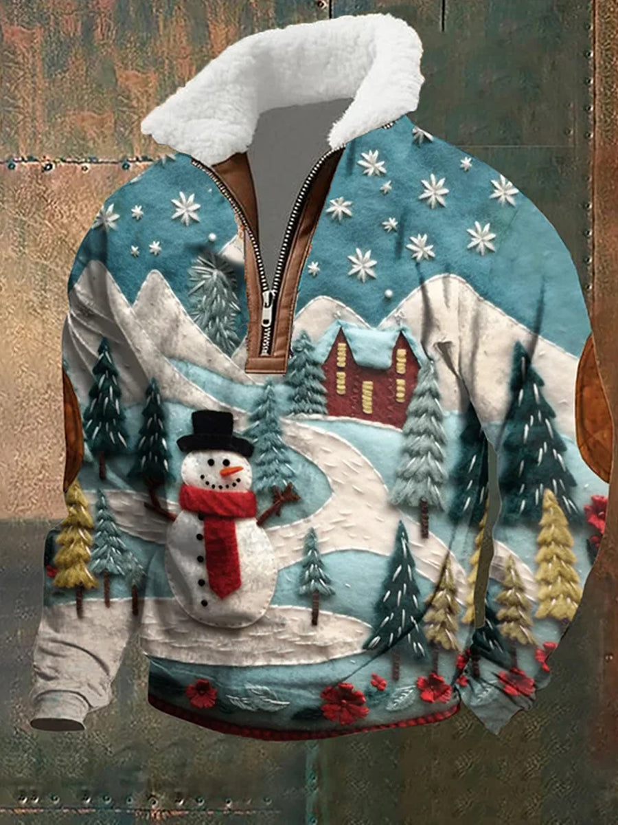 Sweat-shirt décontracté vintage de Noël pour hommes