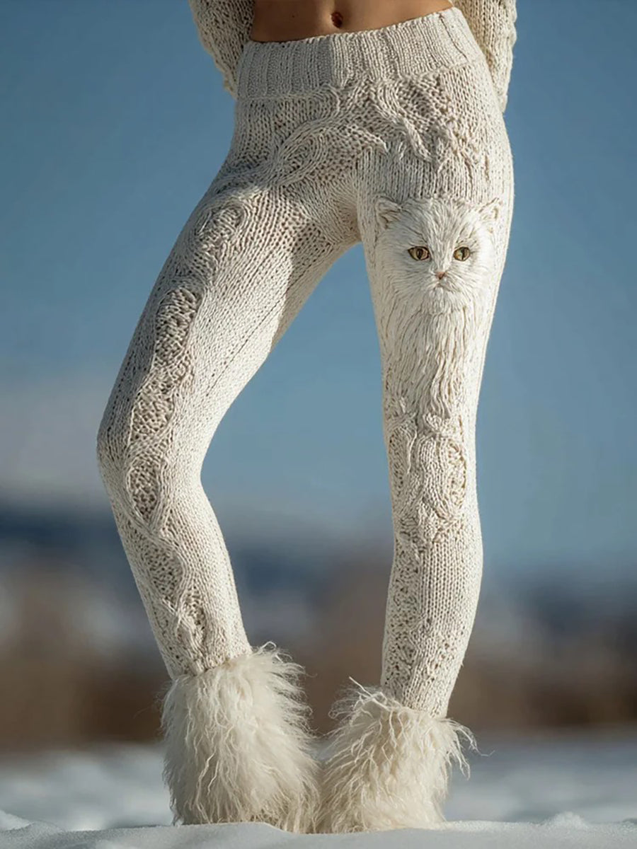 Bas Cat Art Print pour femmes