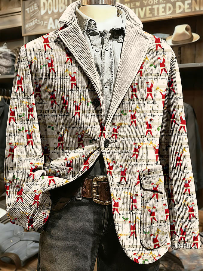 Veste imprimée d'art de Noël pour hommes