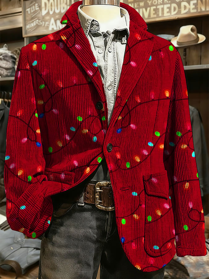 Veste imprimée d'art de Noël pour hommes