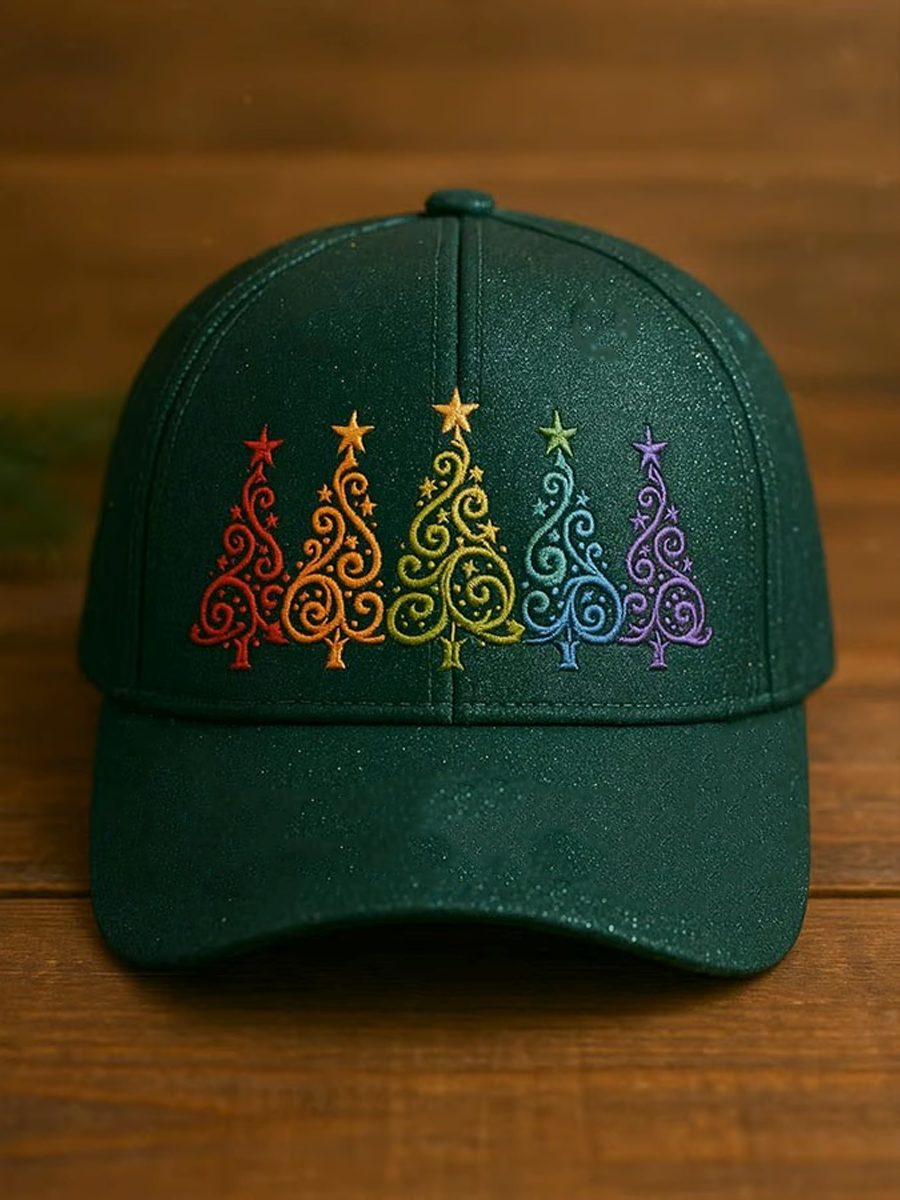 Chapeau unisexe d'impression de conception d'arbre de Noël