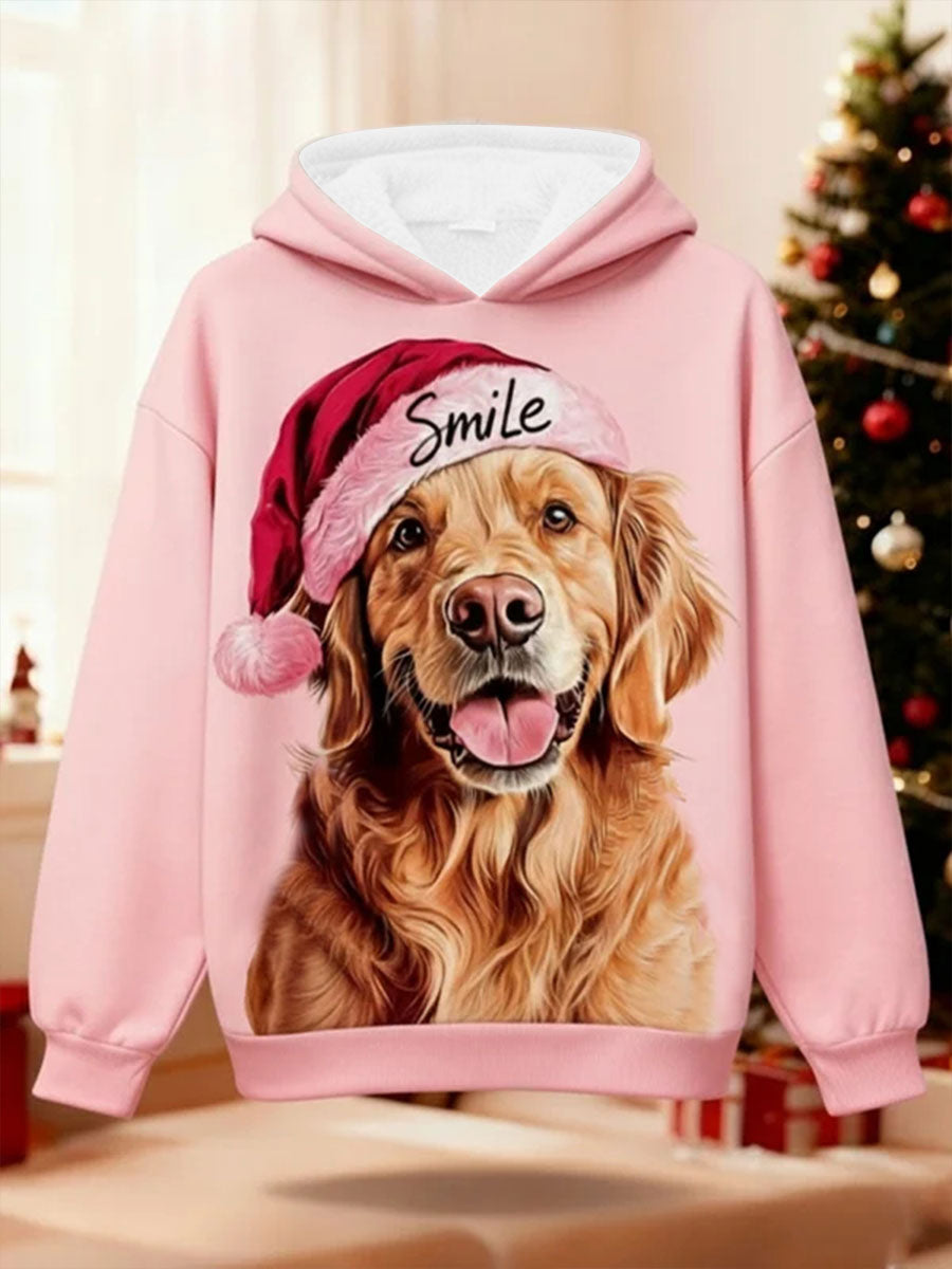 Sweatshirt Christmas Golden Retriever Regular Femme
