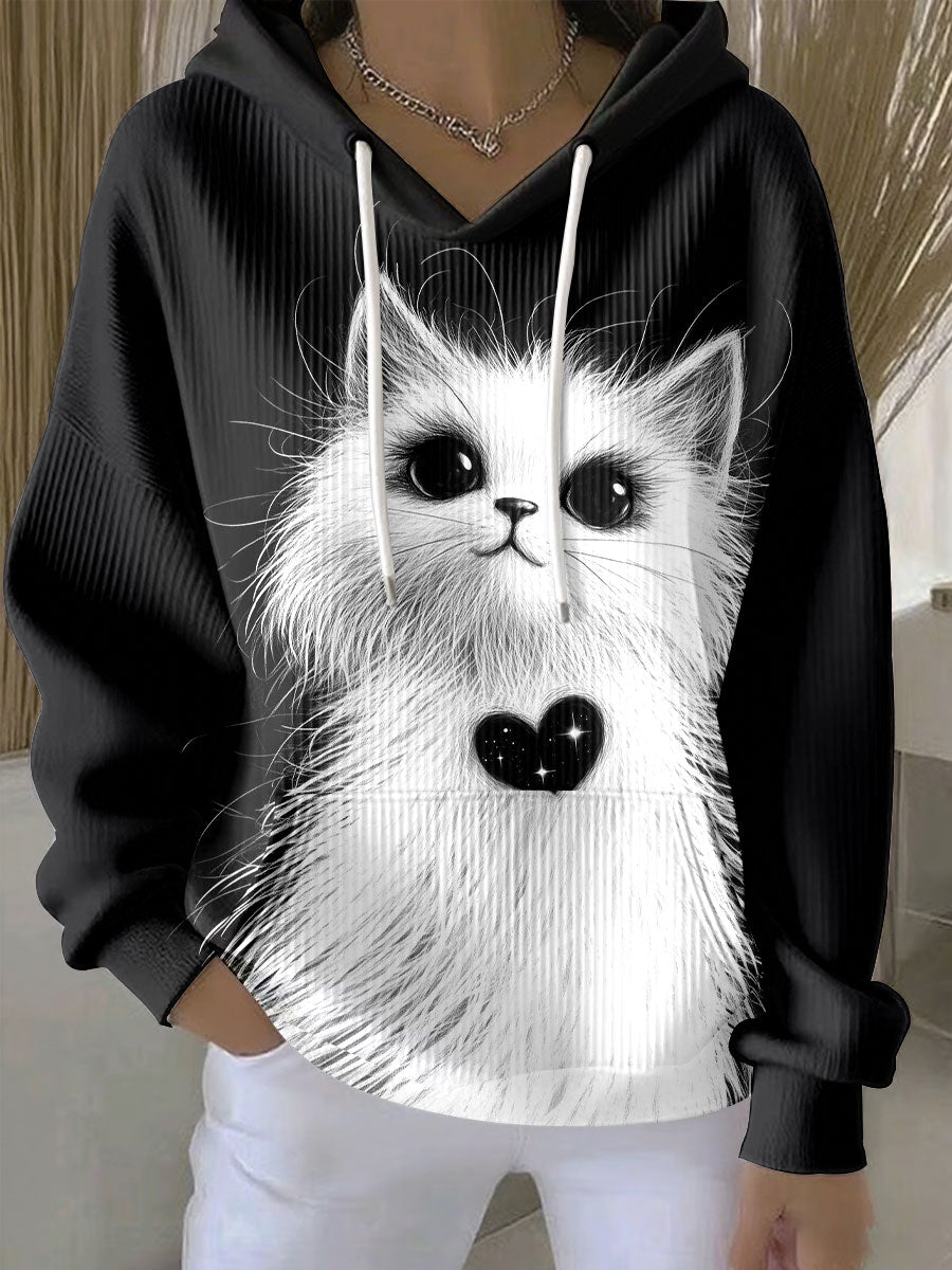 Hoodies Cat Lover Femme