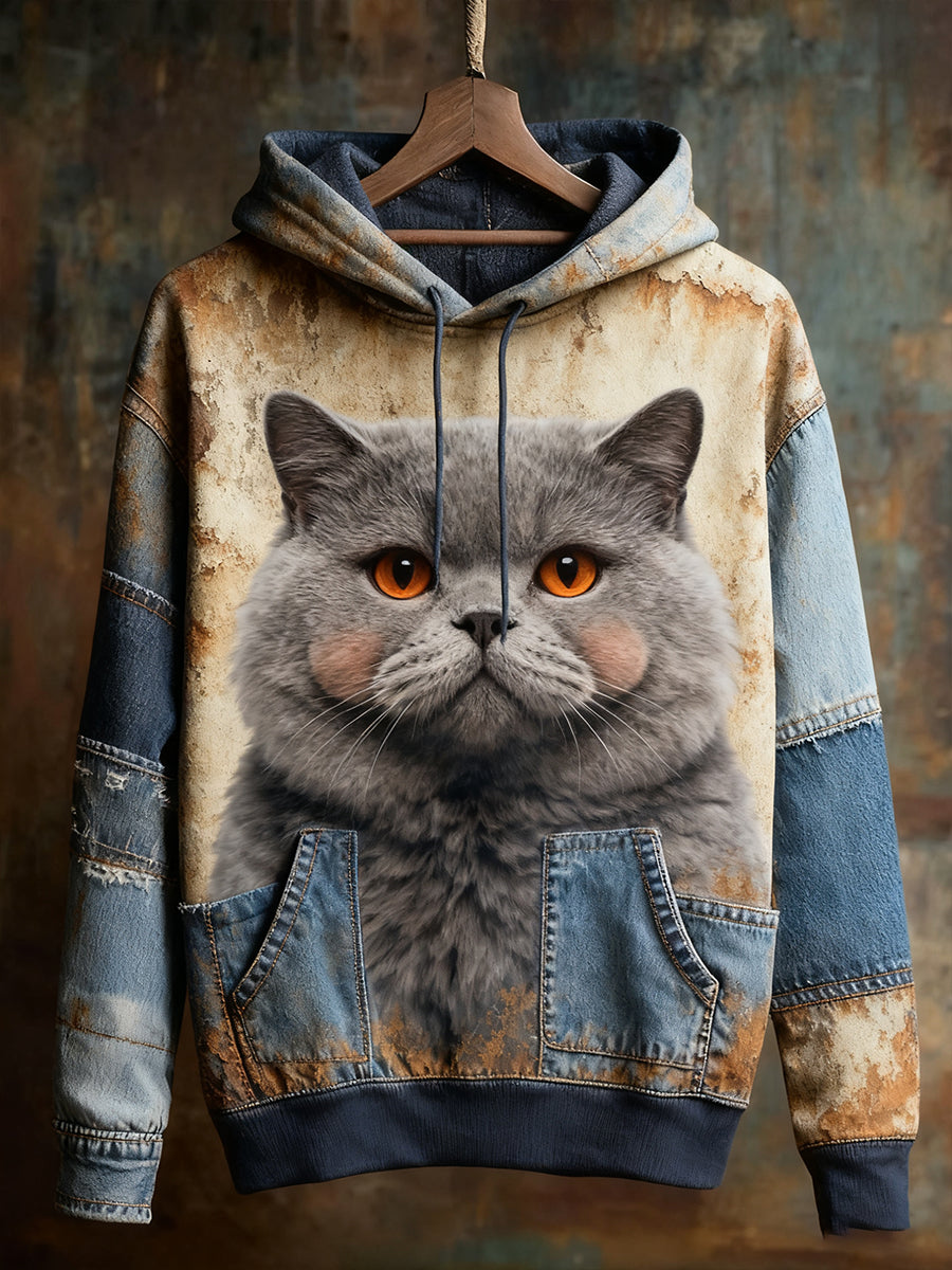 Unisexe Animal Art Print Casual Vintage Hoodie