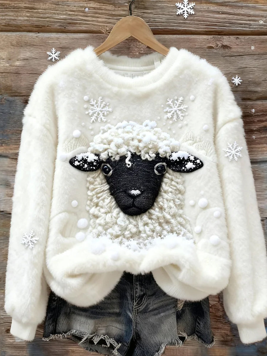 Top en flanelle décontracté à imprimé animal rétro pour femmes