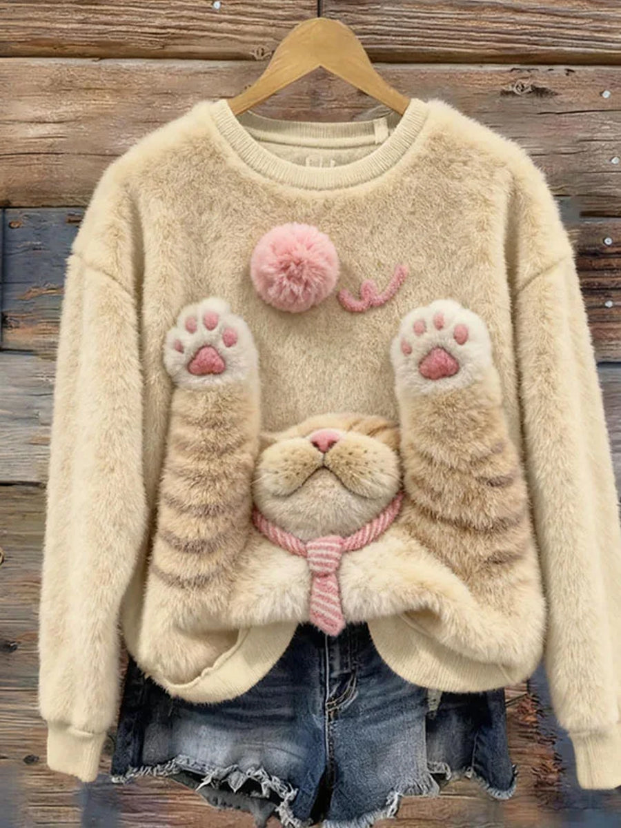 Top en flanelle décontracté à imprimé animal rétro pour femmes