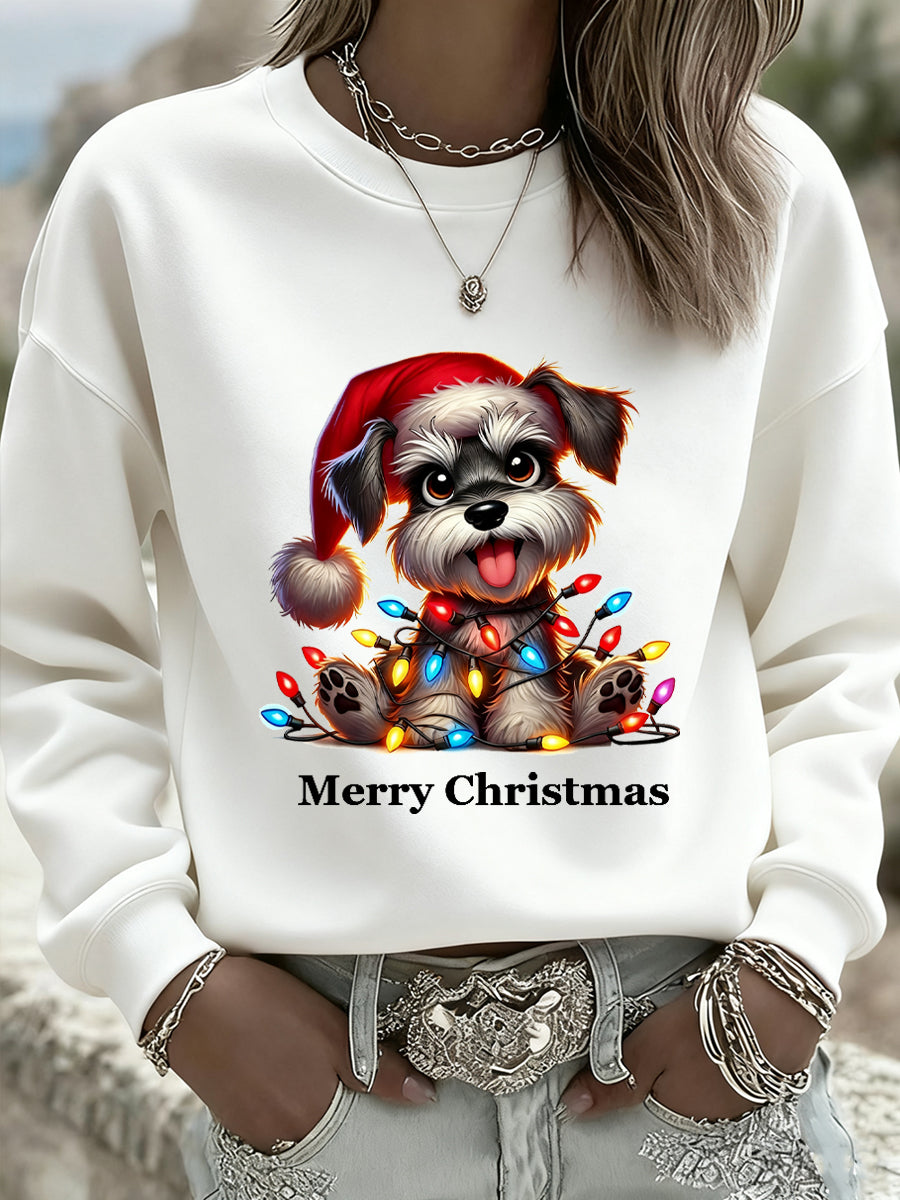 Les femmes de Noël Animal Art Casual Crewneck Sweatshirt