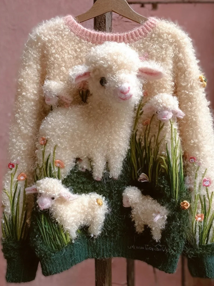 Top en flanelle décontracté à imprimé animal rétro pour femmes