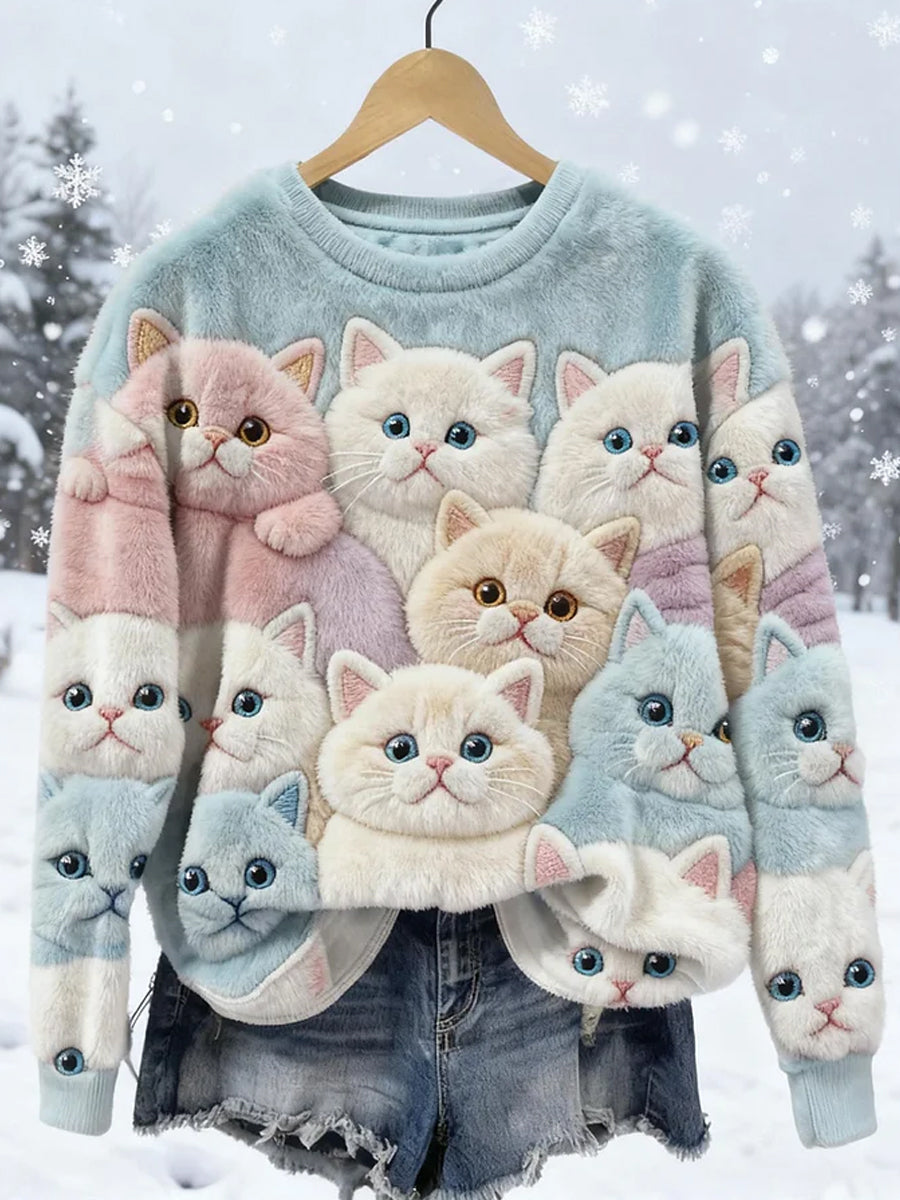 Top en flanelle décontracté à imprimé animal rétro pour femmes