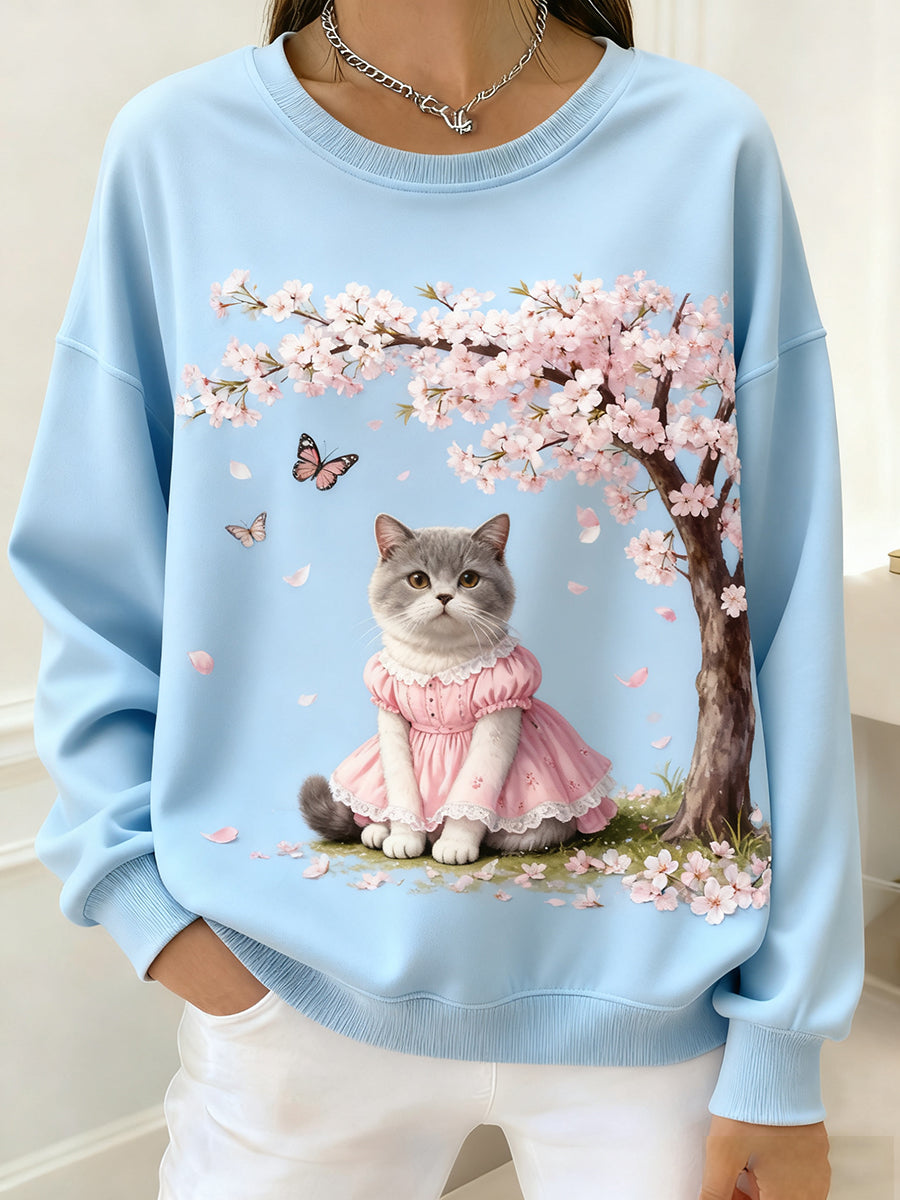 Haut confortable rétro imprimé art animal pour femmes