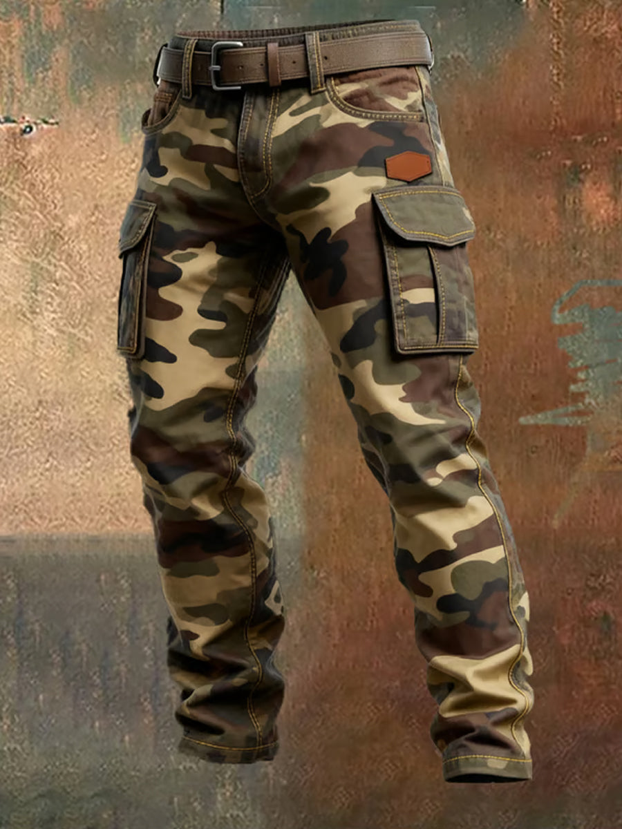 Pantalon de travail décontracté de style d'affaires rétro pour hommes