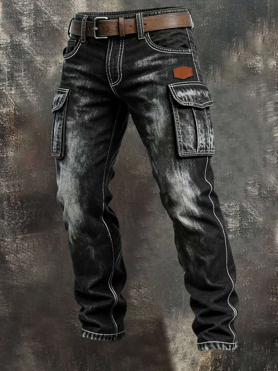 Pantalon de travail décontracté de style d'affaires rétro pour hommes