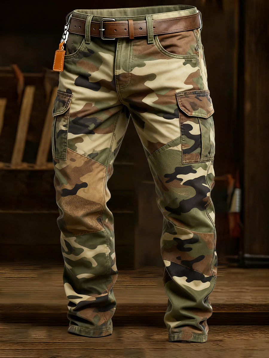 Pantalon de travail décontracté de style d'affaires rétro pour hommes