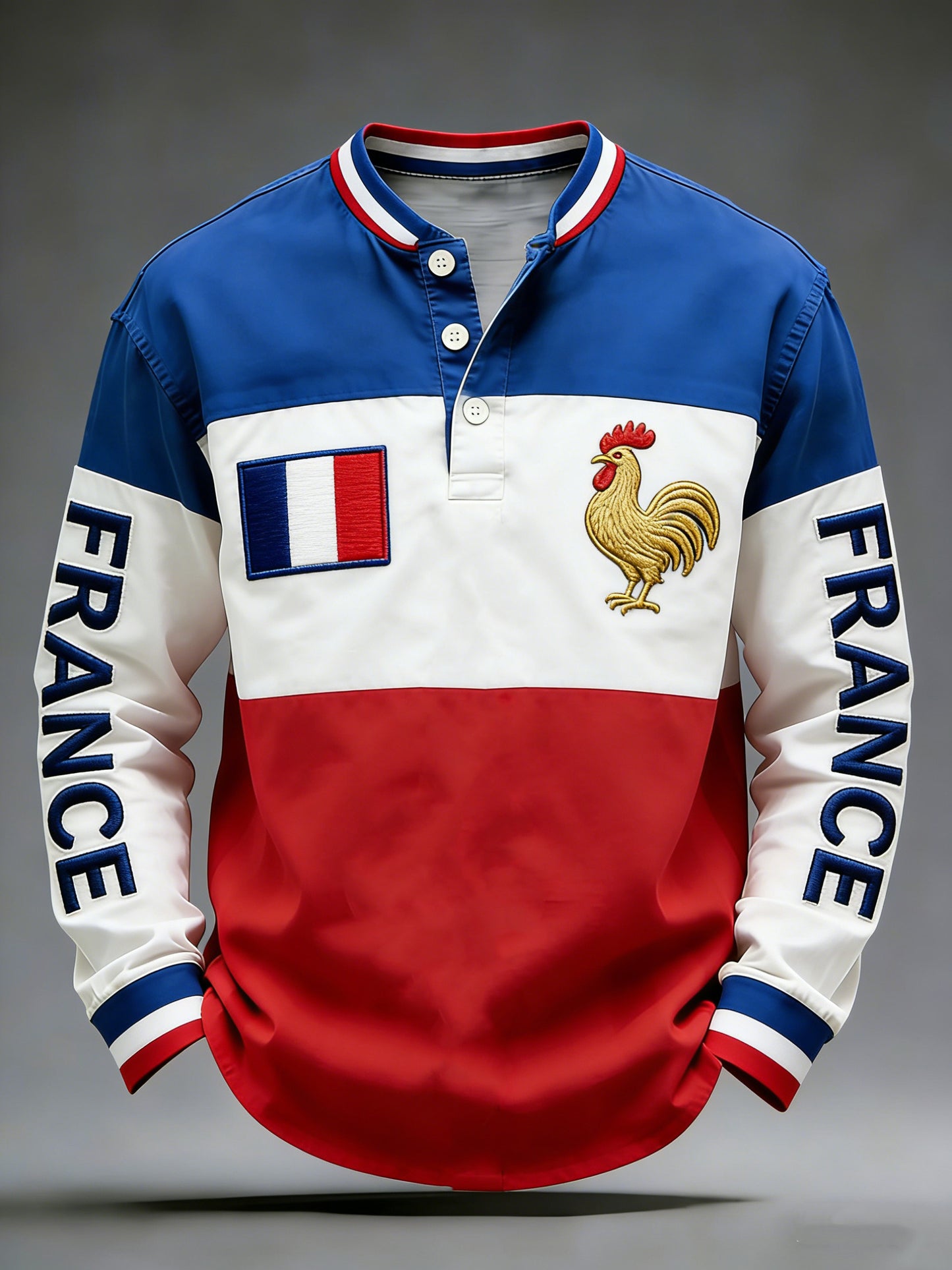 Polo de fan pour hommes avec imprimé de supporters de football français