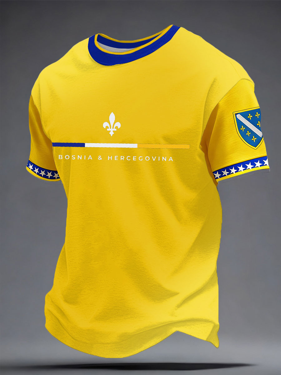 T-shirt imprimé pour hommes Bosnia ZMAJEVI, passionné de football