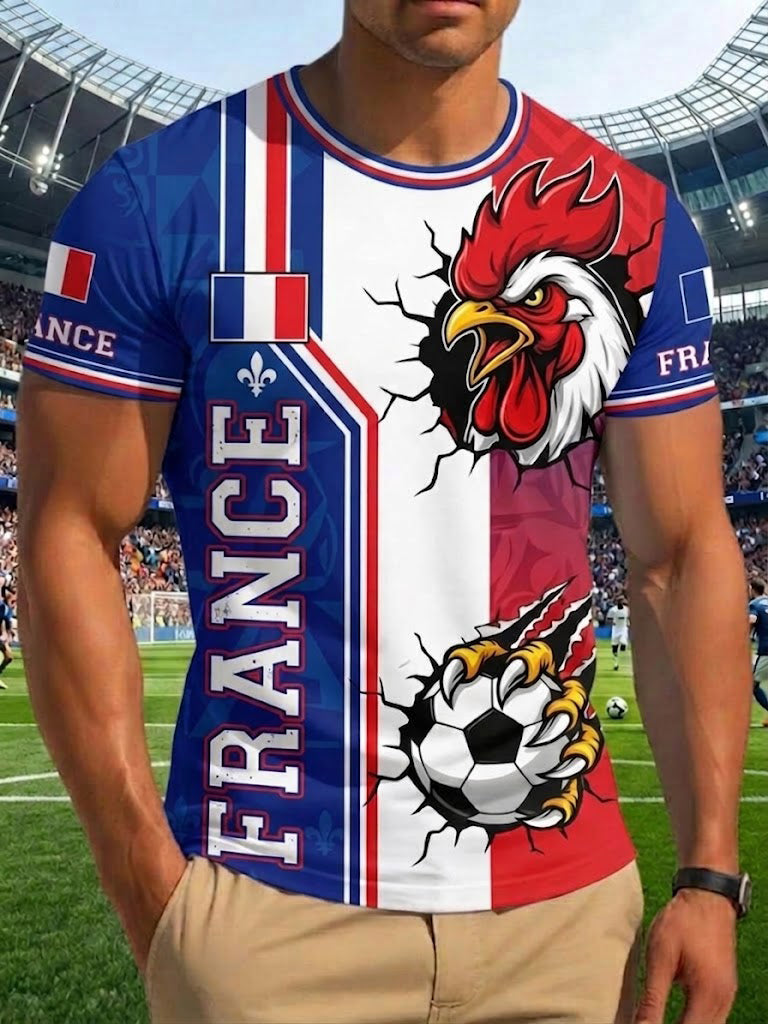 T-shirt imprimé France Football Homme