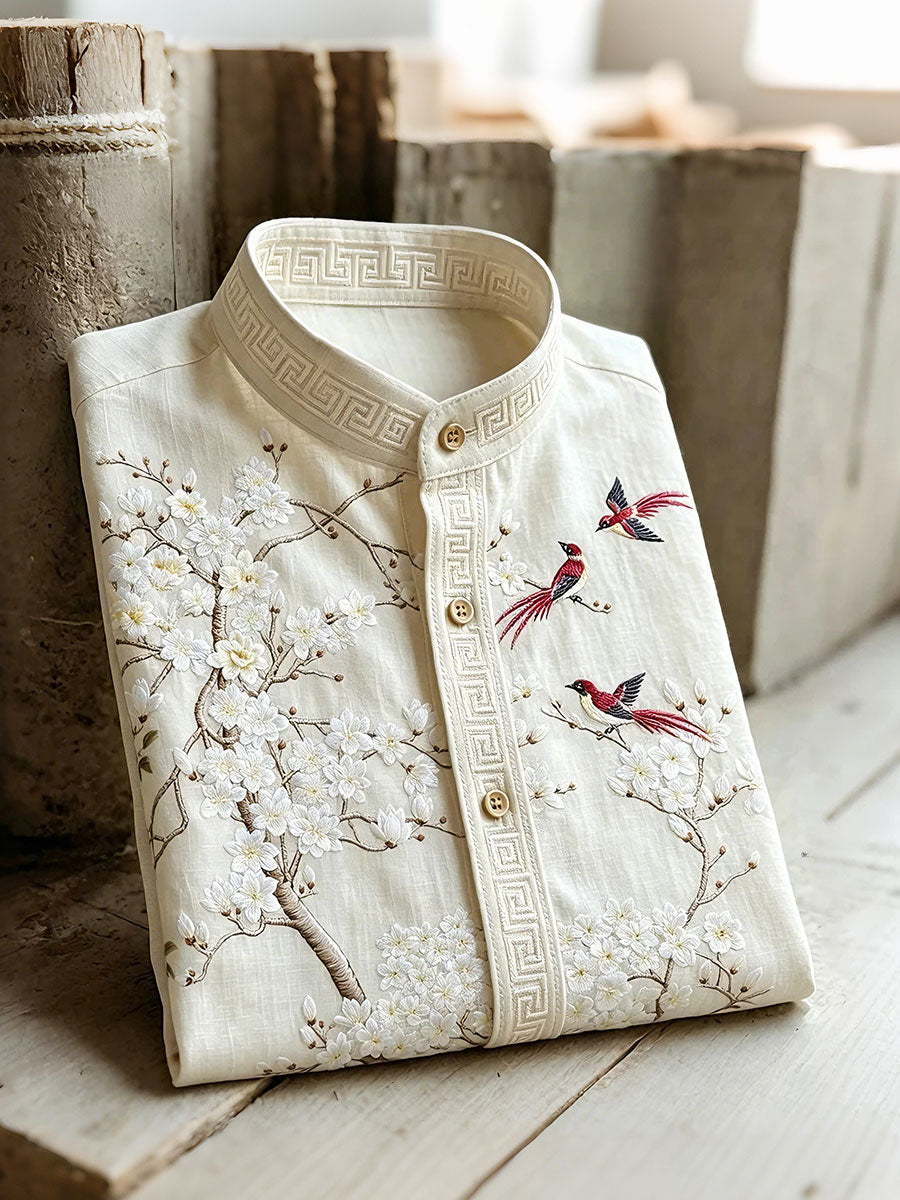 Chemises à manches courtes pour hommes, motif plantes et fleurs, pour les vacances