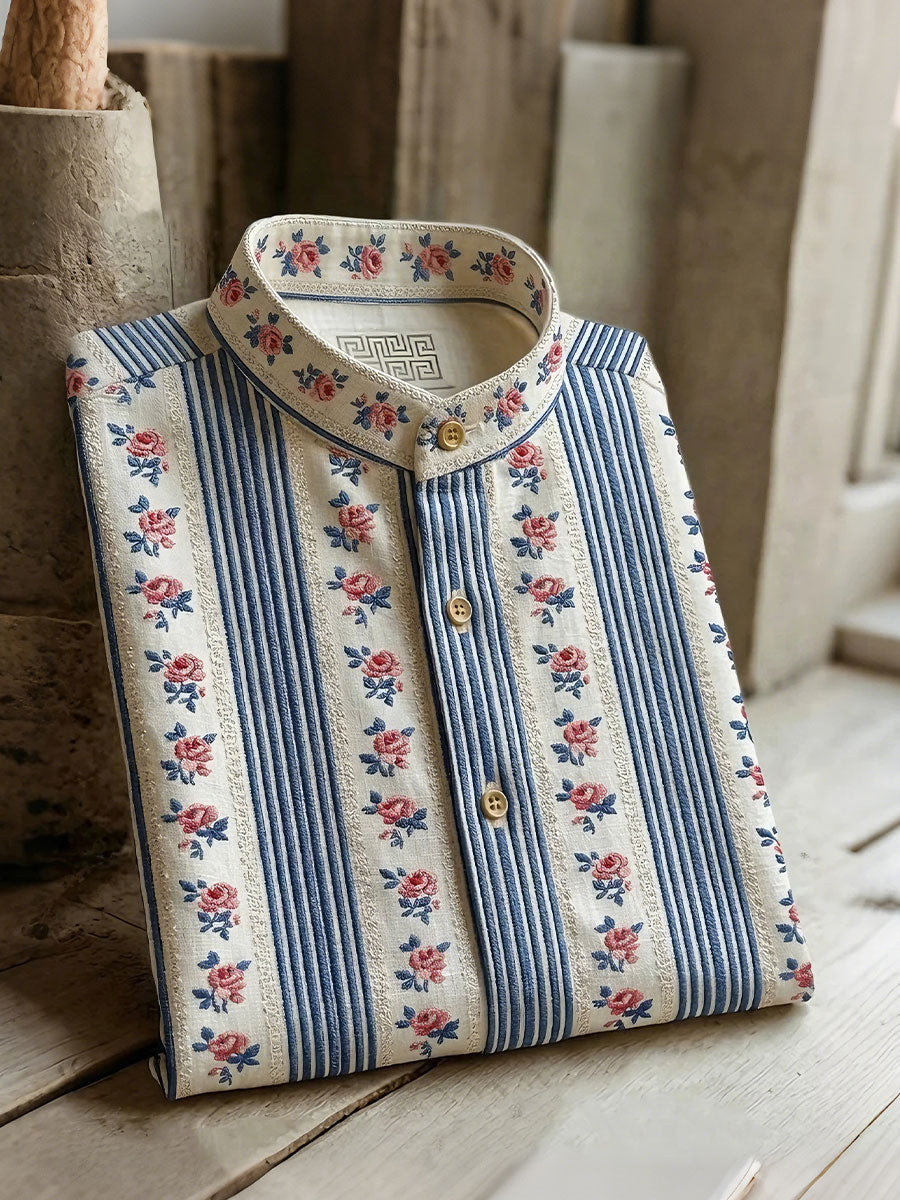 Chemises à manches courtes pour hommes, motif plantes et fleurs, pour les vacances