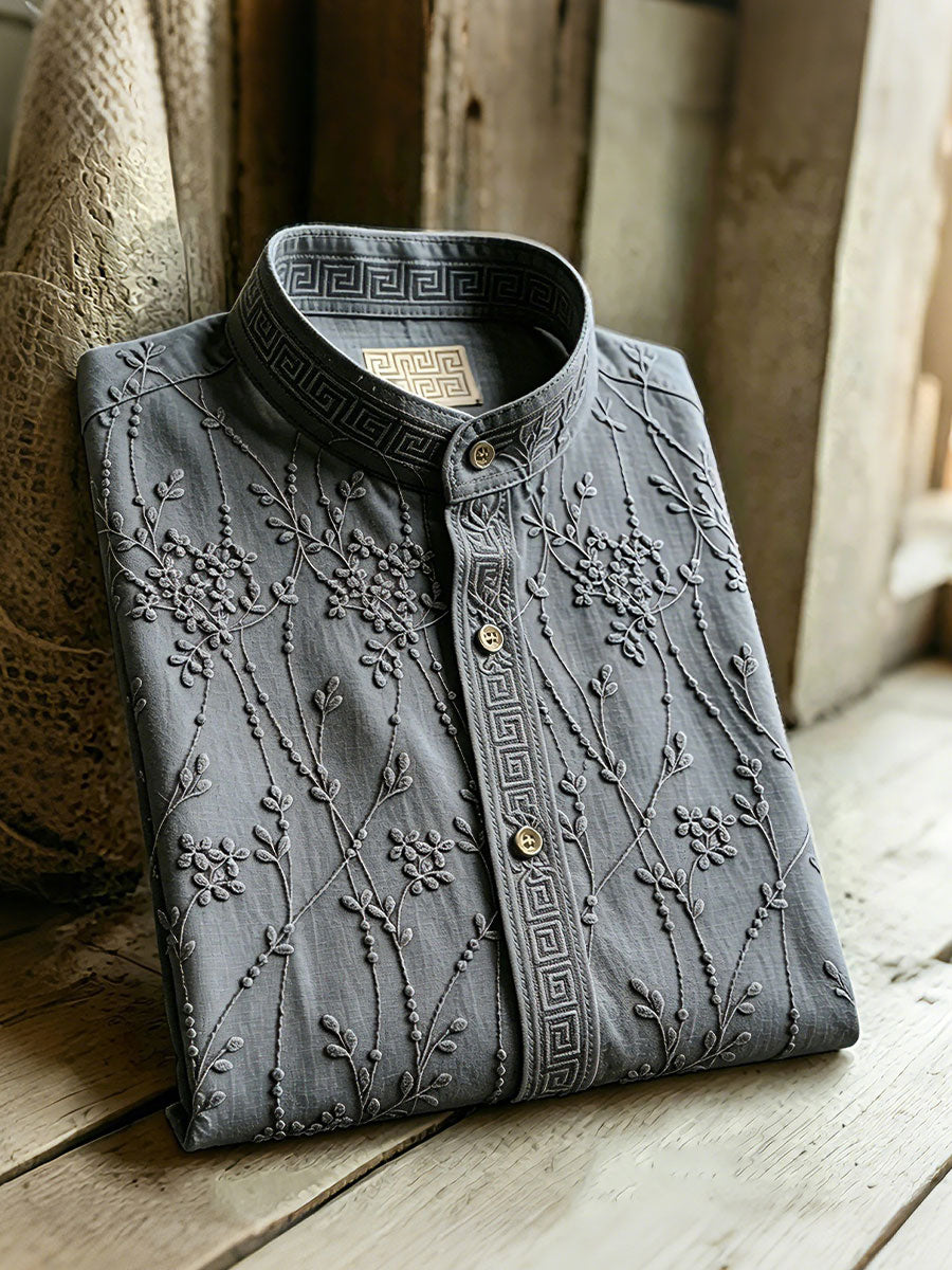 Chemises à manches courtes pour hommes, motif plantes et fleurs, pour les vacances