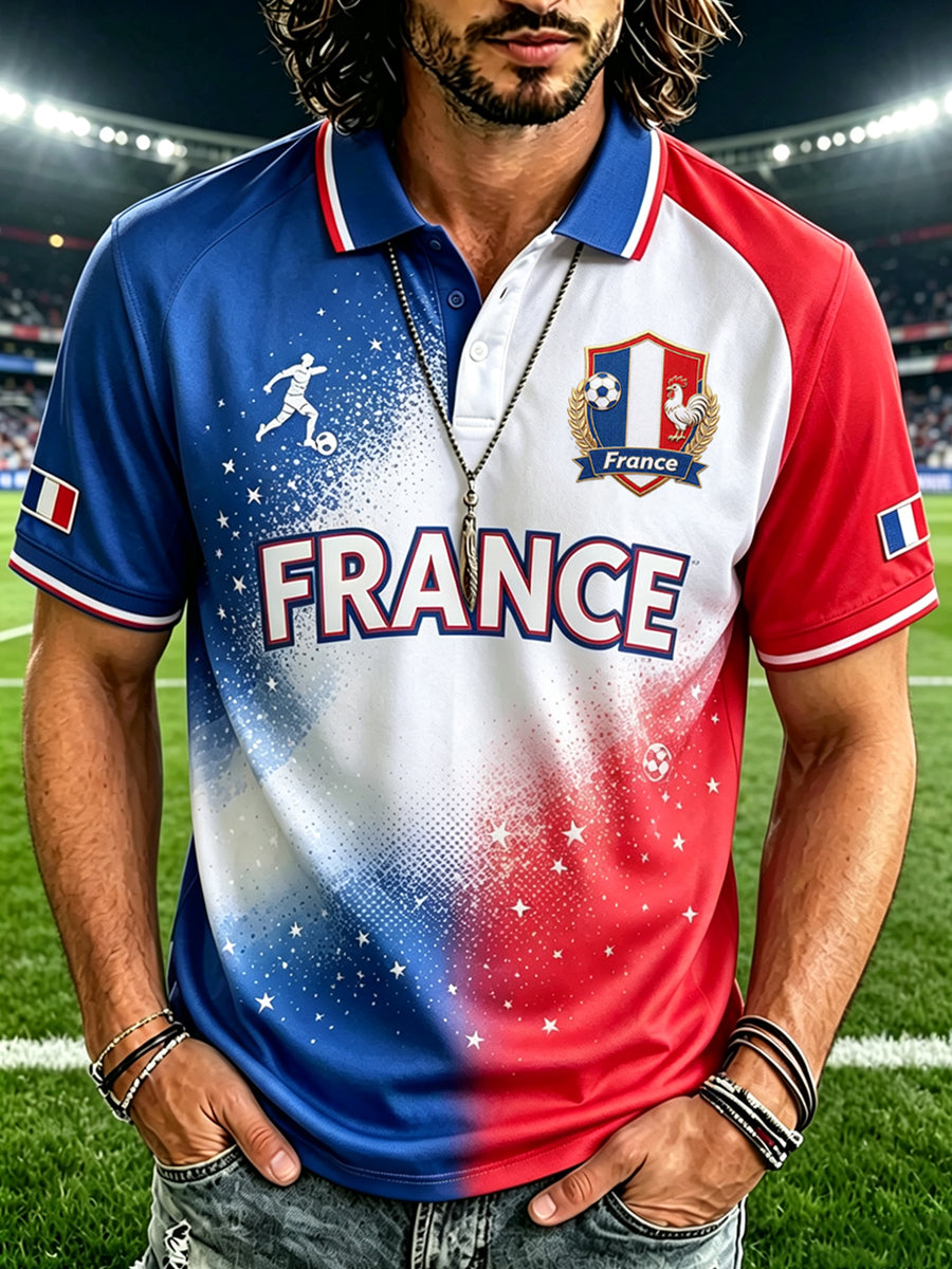 Chemise à manches courtes France Football pour homme