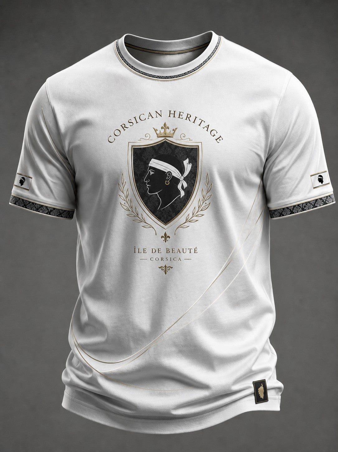 Chemise pour homme à imprimé du drapeau de la Corse