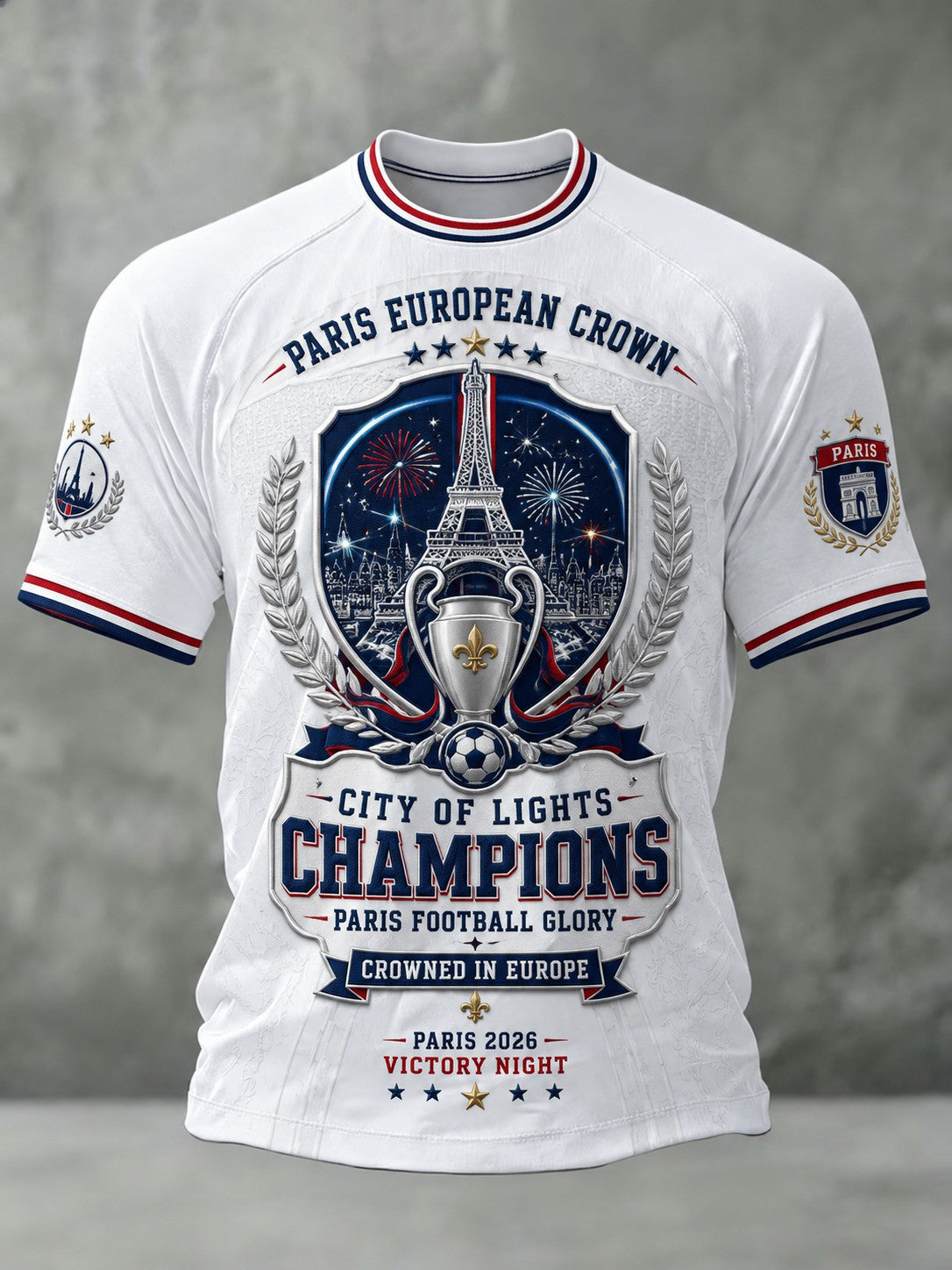 T-shirt imprimé pour hommes sur le championnat de football parisien