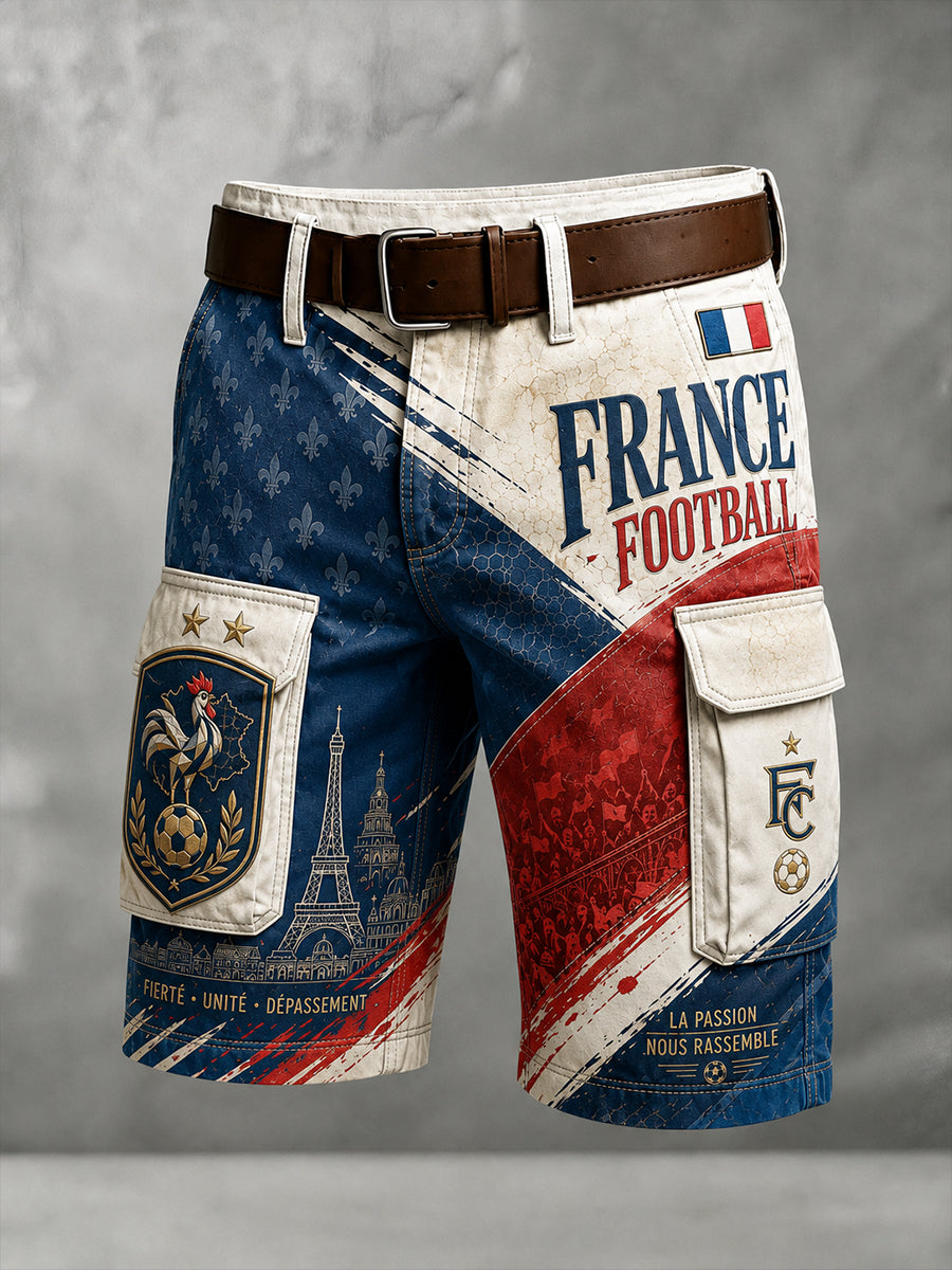 Short décontracté France Football Art Print pour homme