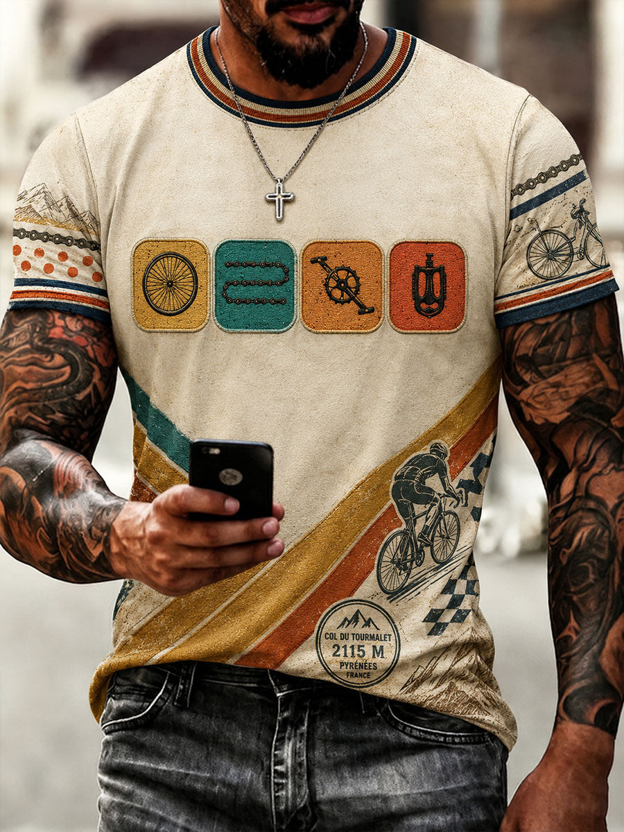 T-shirt à manches courtes Pièces de vélo pour hommes