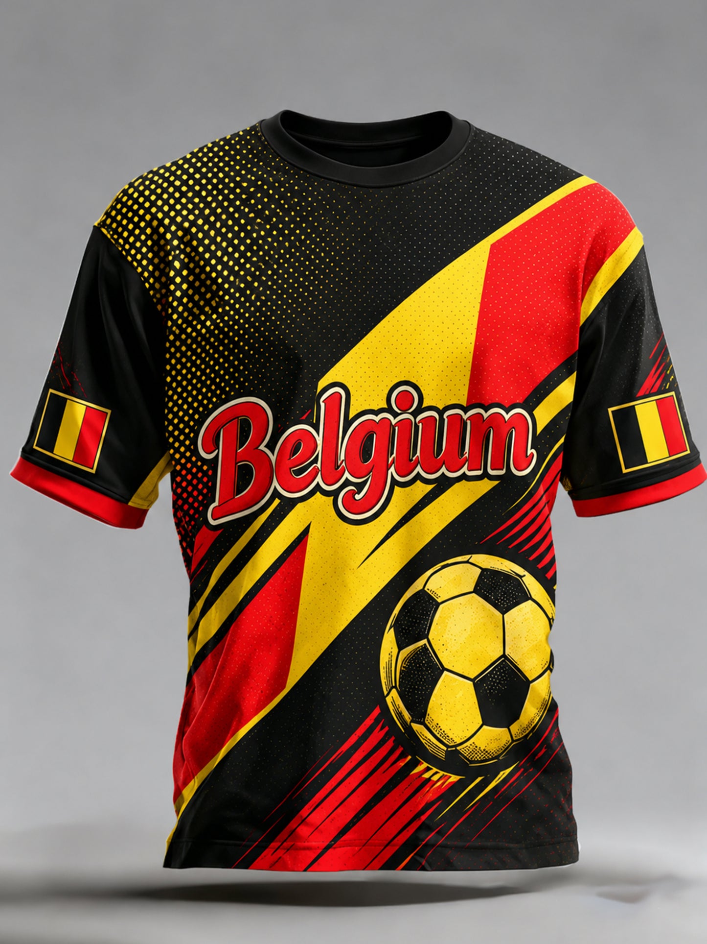 T-shirt Belgian Football-Themed Cheering Art Print Homme
