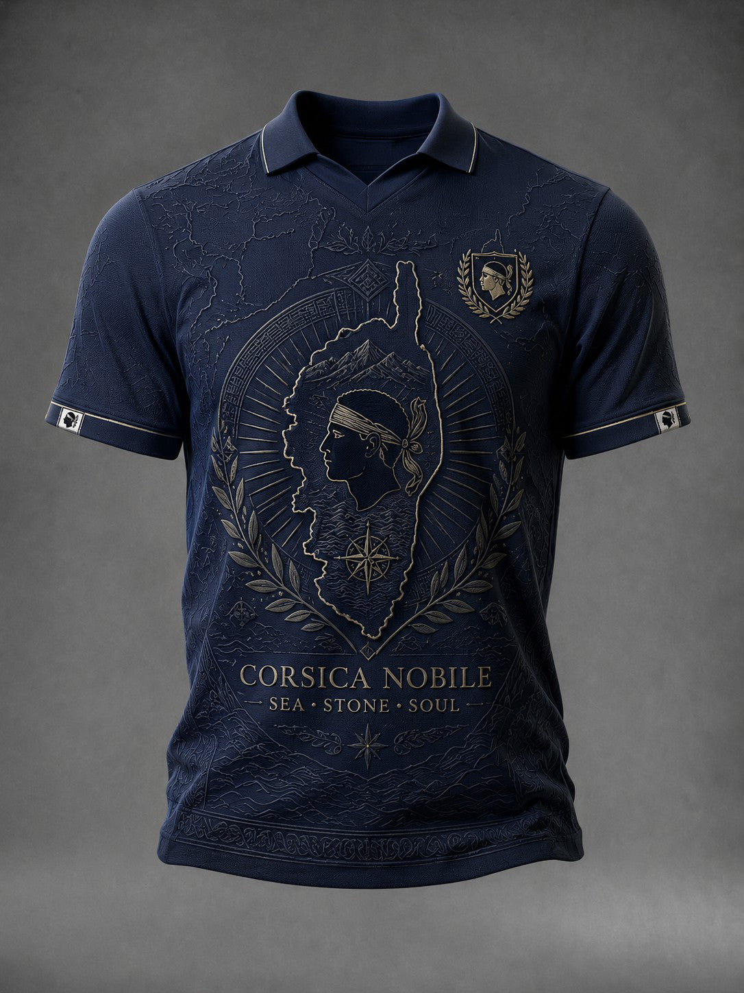 Chemise pour homme à imprimé drapeau de la Corse