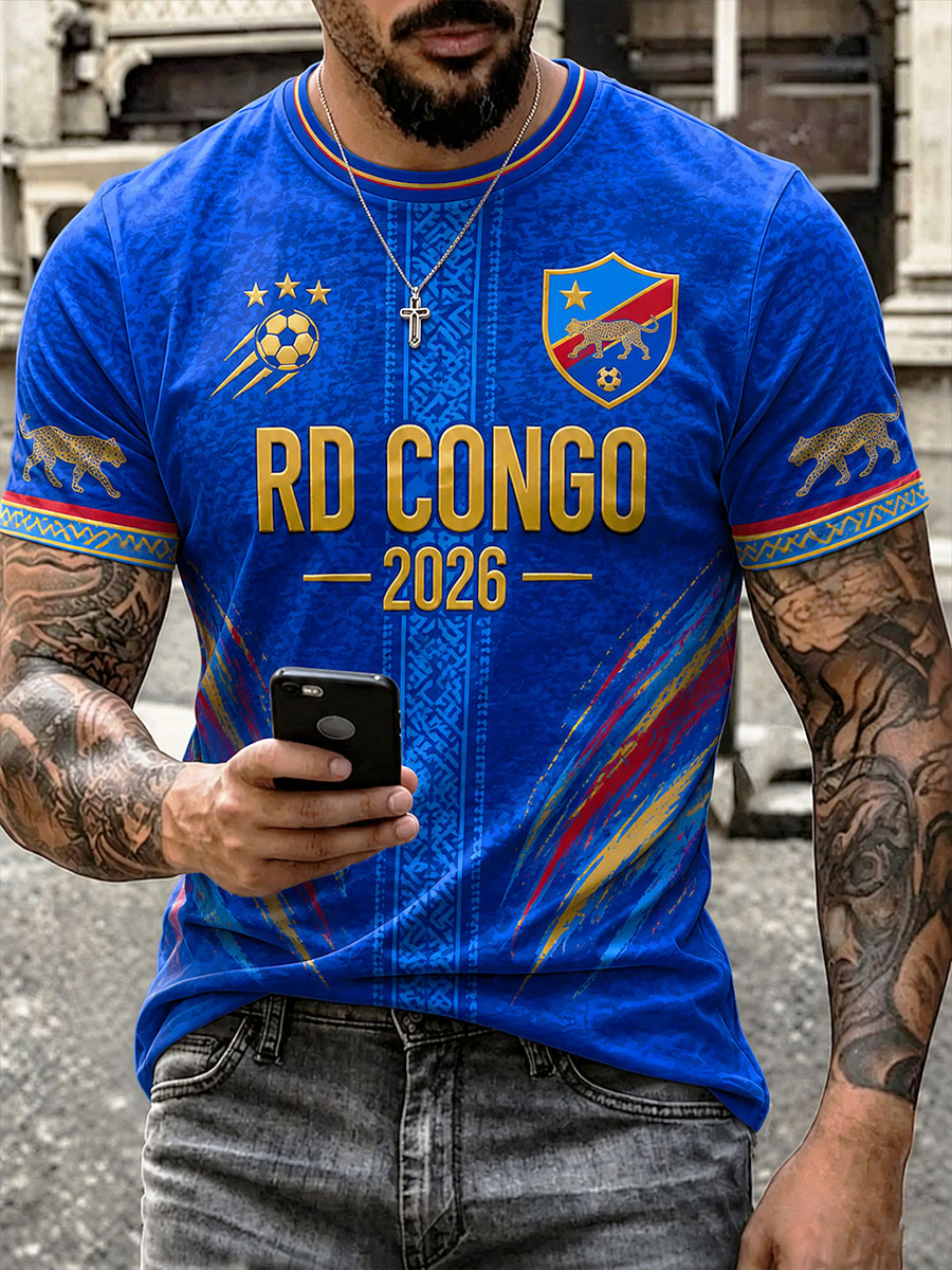 T-shirts de football pour hommes de la République démocratique du Congo 2026