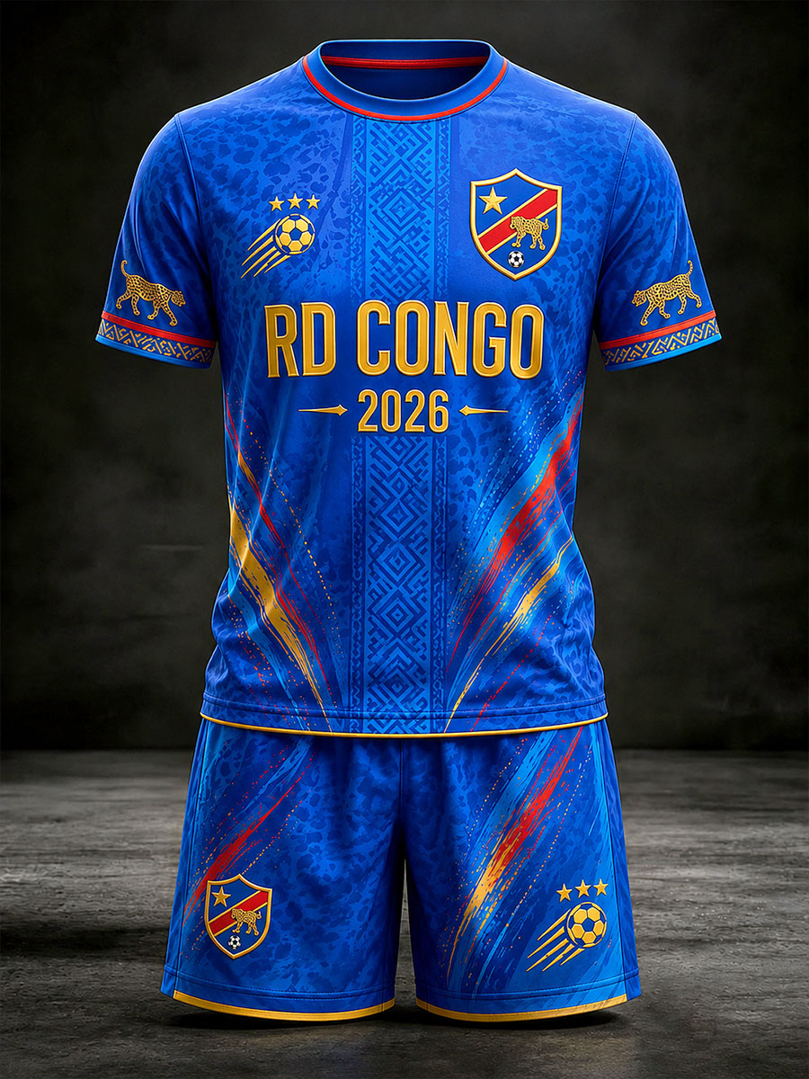 Costumes de football 2026 République démocratique du Congo pour hommes