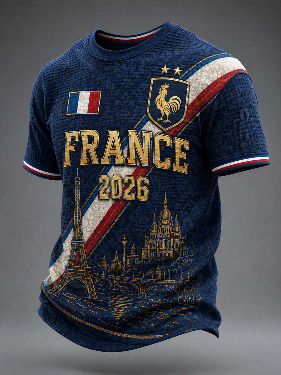 Manches courtes France Football Waffle Homme