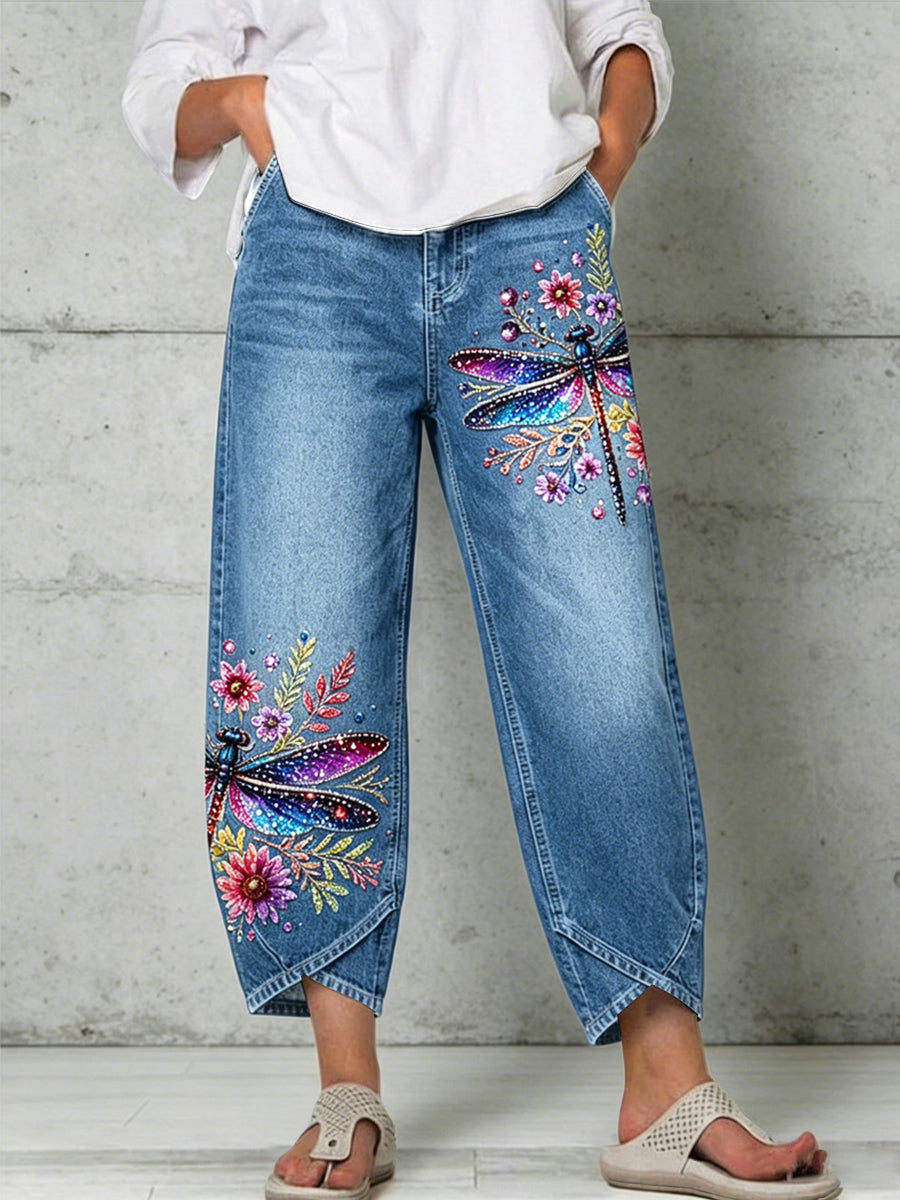 Pantalon Femme Animal Dragonfly Art Print